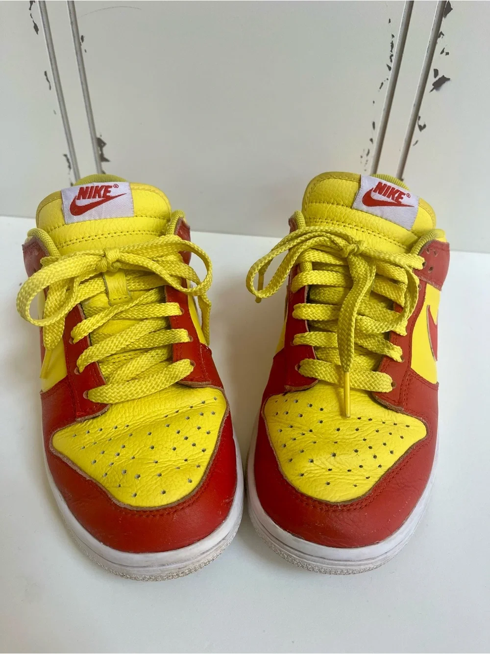 Nike Dunk Low ‘Midas Gold’ Retro Sneakers Red Yellow Size 7